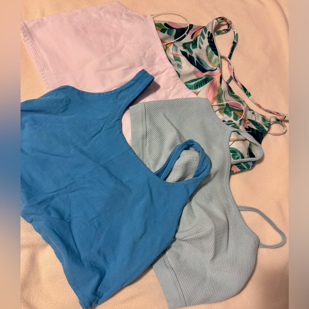 4 Lot Sports Bras Bralettes Tanks 2-3X Old Navy Wild Fable Auden Active Lounge - Picture 3 of 15